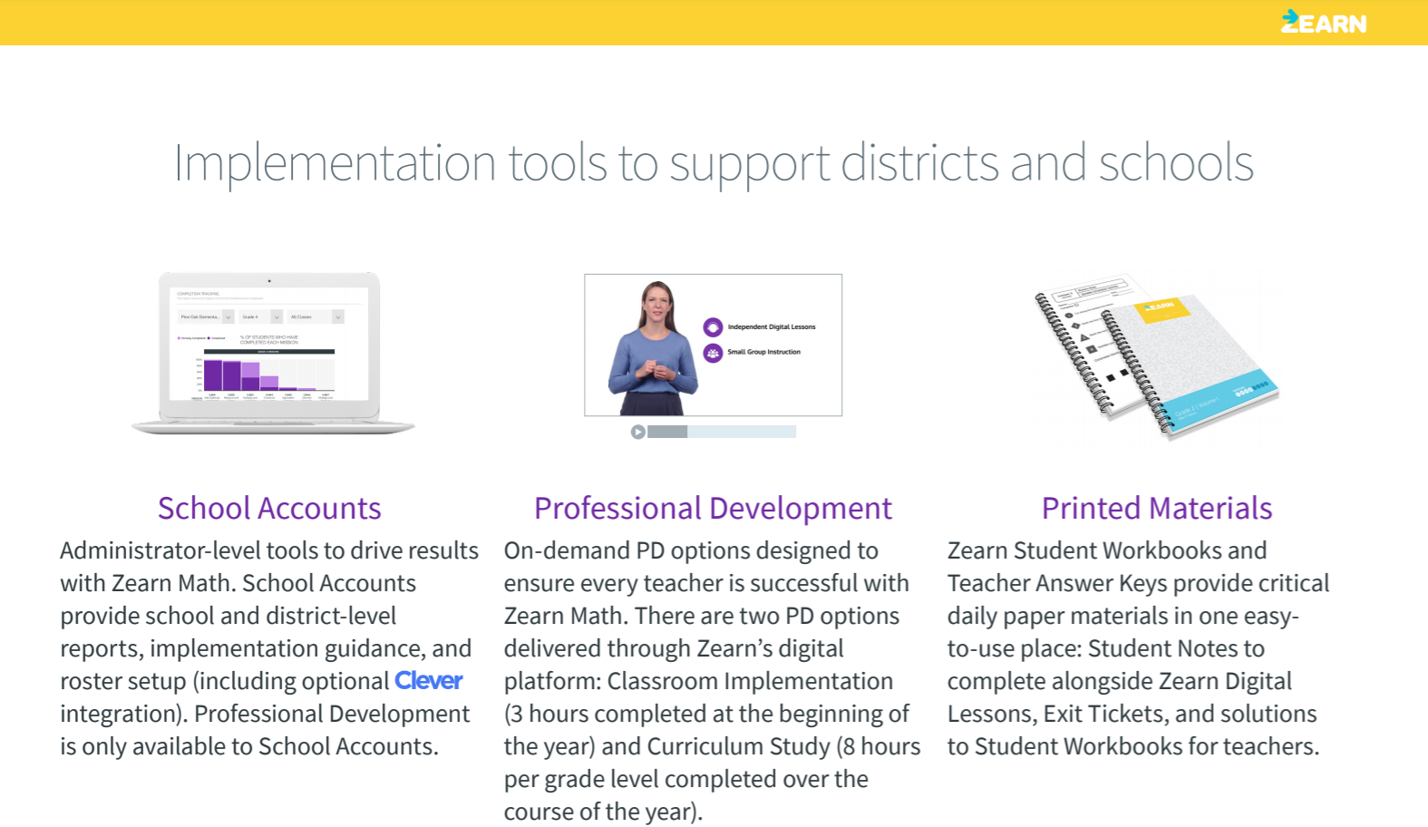 Implementation tools - Zearn